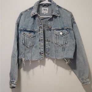 Zara cropped jean jacket